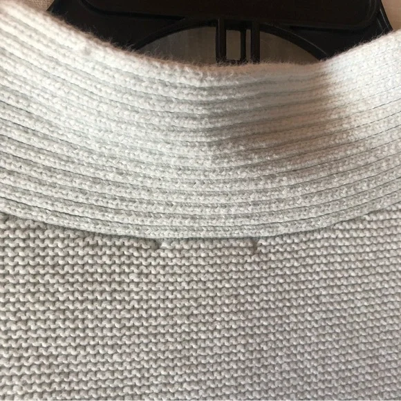 Chico’s brand icy mint color woven cotton sweater half sleeve long length size S - Picture 9 of 9